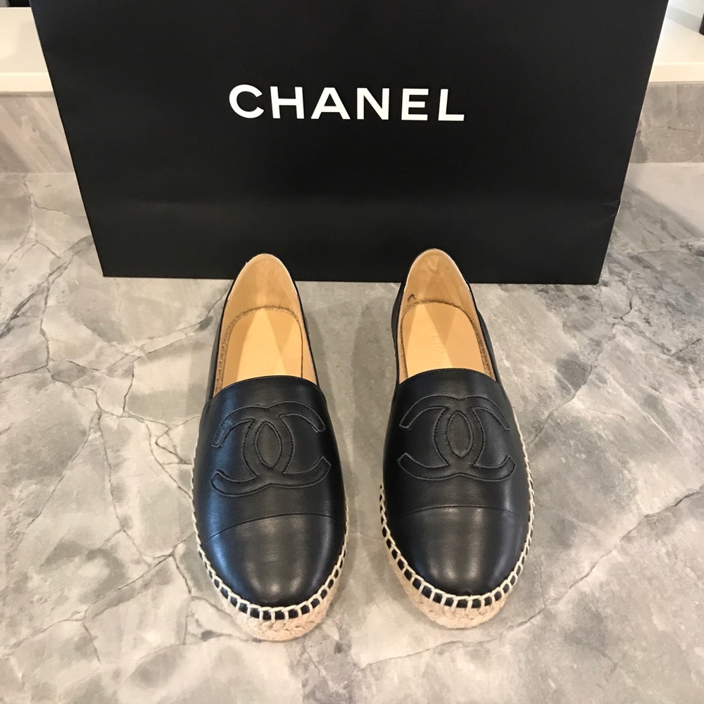 Black Chanel Espadrilles size 42